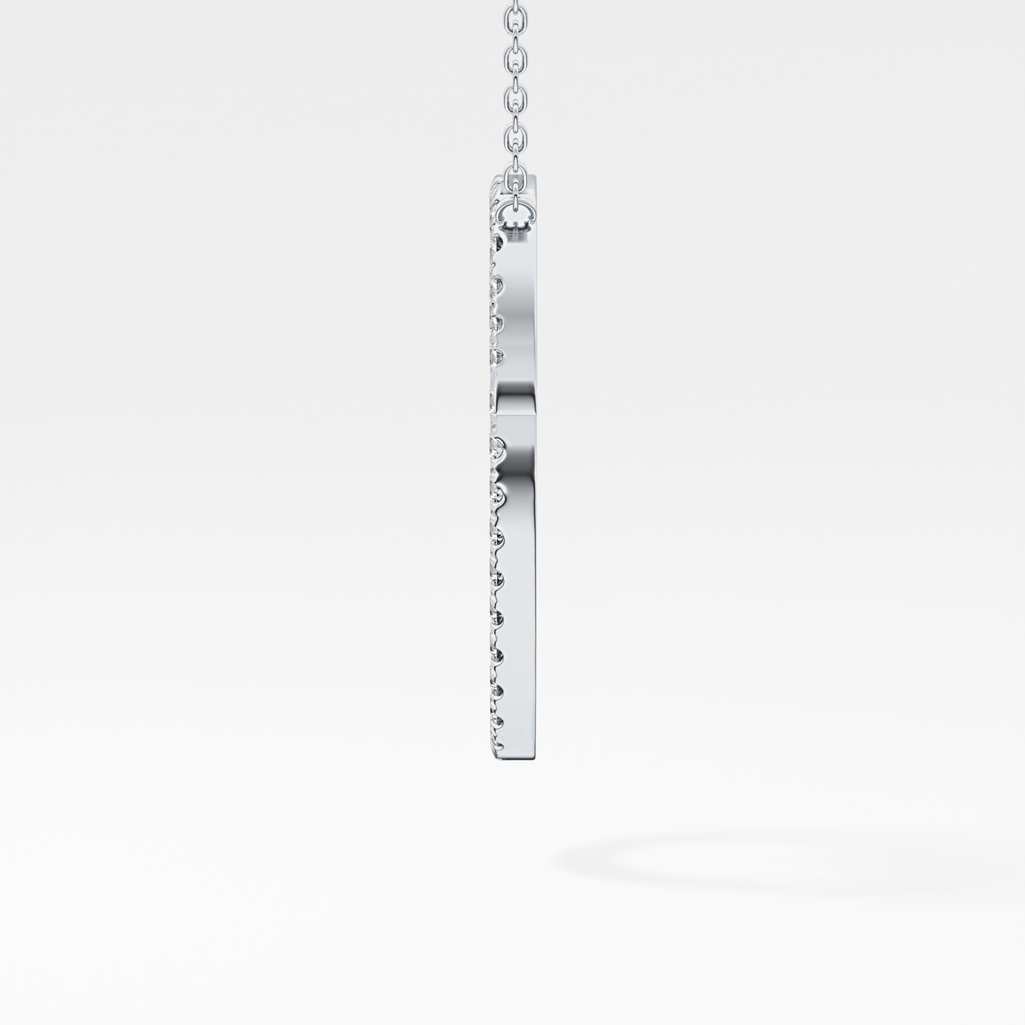 0.473 TCW Round Lab Grown Diamond O Initial Necklace