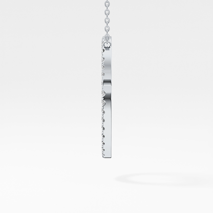 0.473 TCW Round Lab Grown Diamond O Initial Necklace