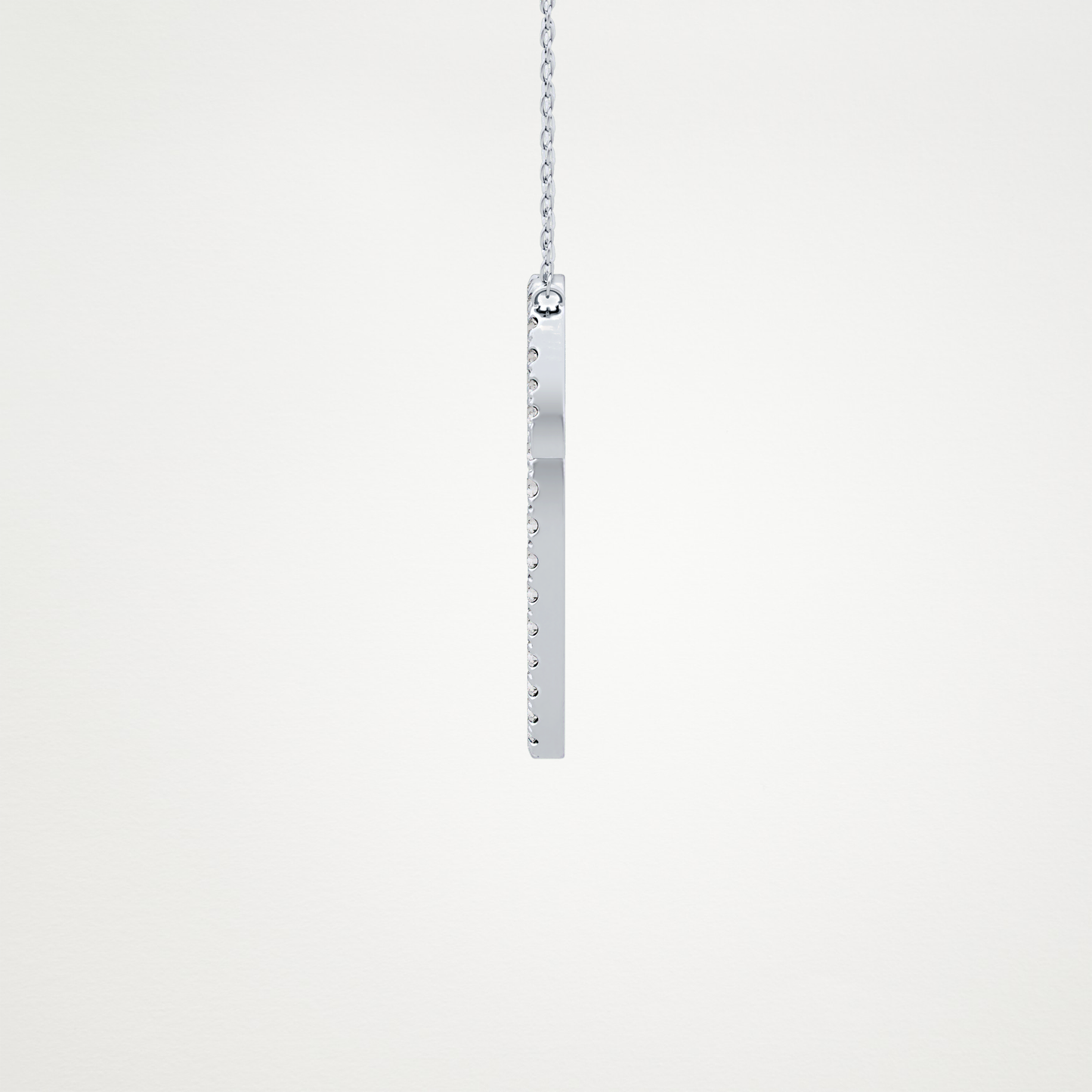 0.473 TCW Round Lab Grown Diamond O Initial Necklace