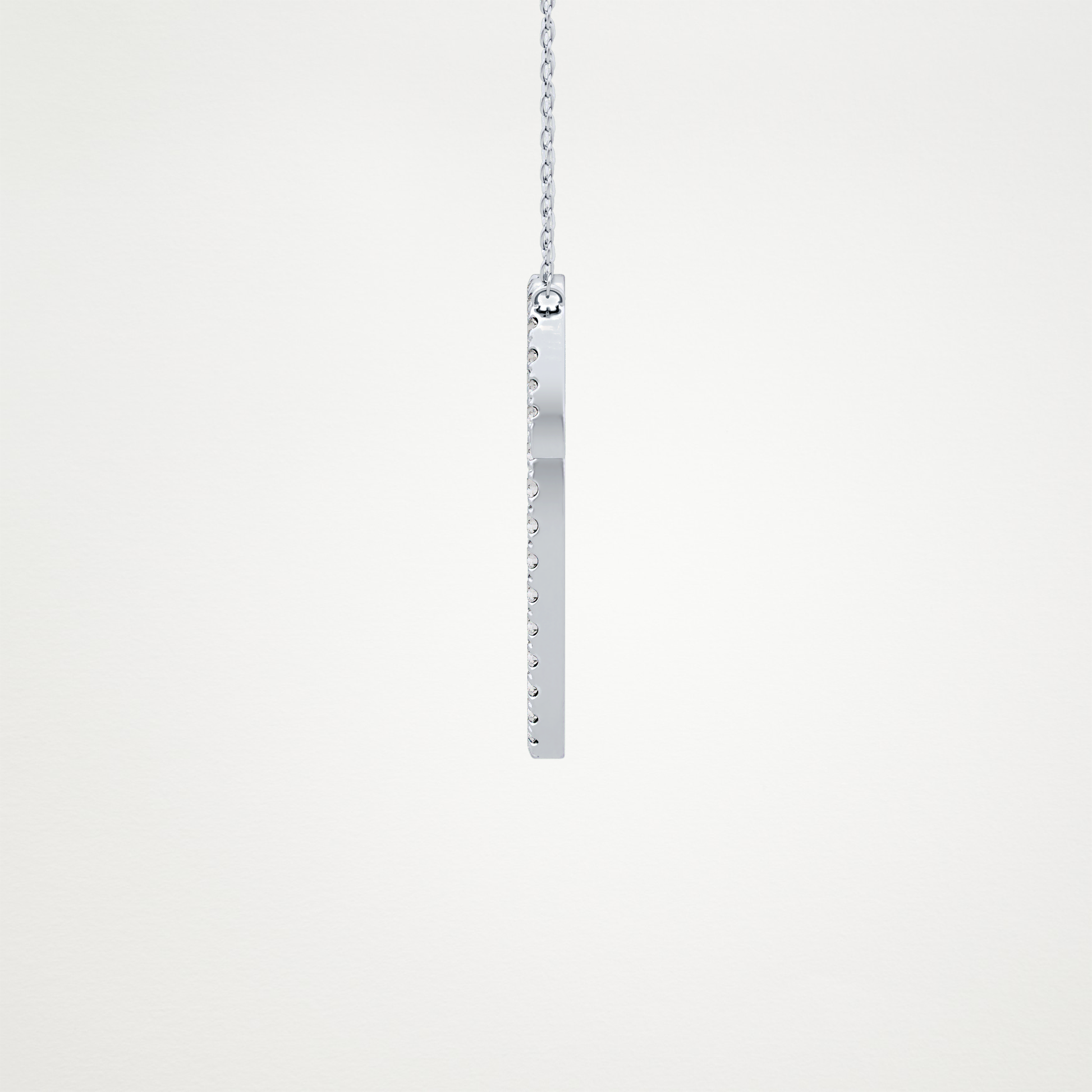 0.473 TCW Round Lab Grown Diamond O Initial Necklace