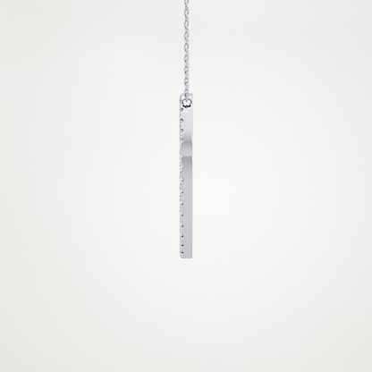 0.473 TCW Round Lab Grown Diamond O Initial Necklace