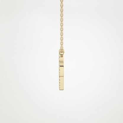 0.138 TCW Round Lab Grown Diamond P Initial Necklace