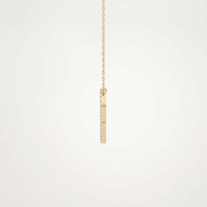 0.138 TCW Round Lab Grown Diamond P Initial Necklace