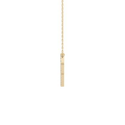 0.138 TCW Round Lab Grown Diamond P Initial Necklace