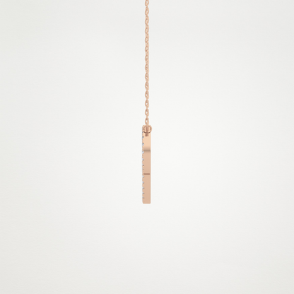 0.138 TCW Round Lab Grown Diamond P Initial Necklace