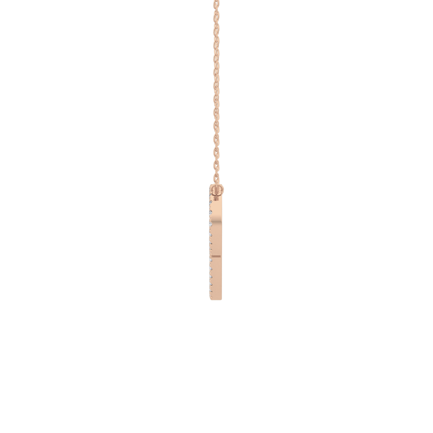 0.138 TCW Round Lab Grown Diamond P Initial Necklace
