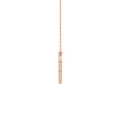 0.138 TCW Round Lab Grown Diamond P Initial Necklace