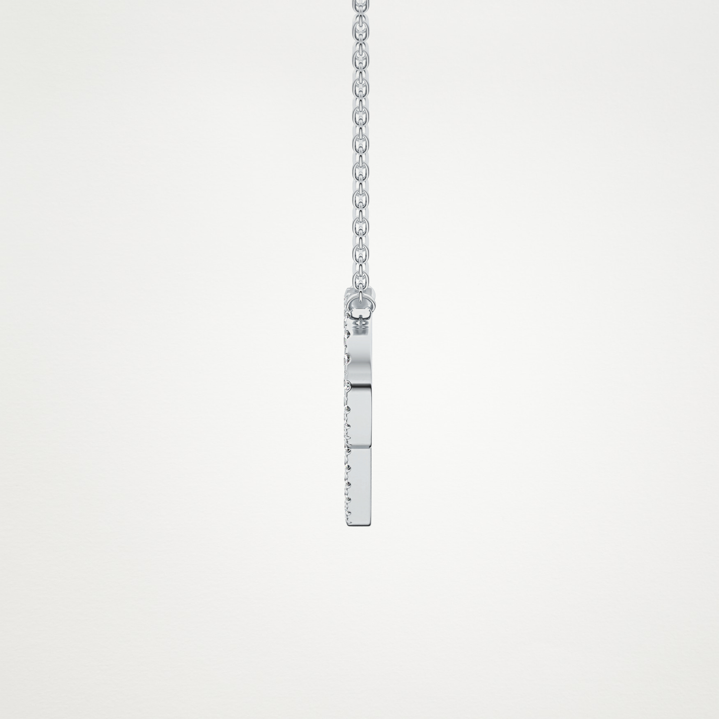 0.138 TCW Round Lab Grown Diamond P Initial Necklace