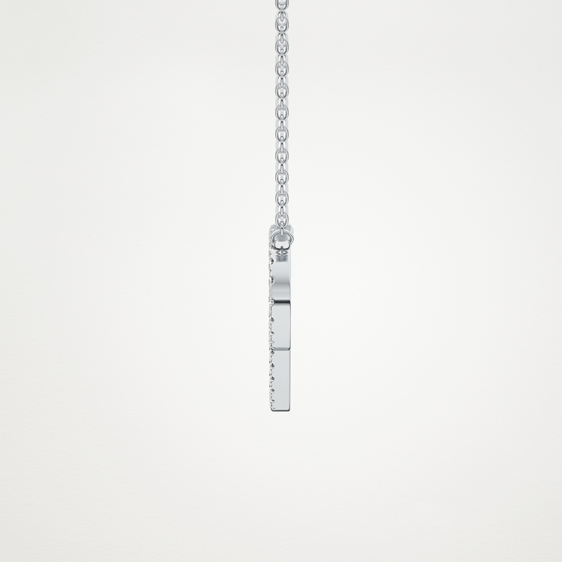 0.138 TCW Round Lab Grown Diamond P Initial Necklace