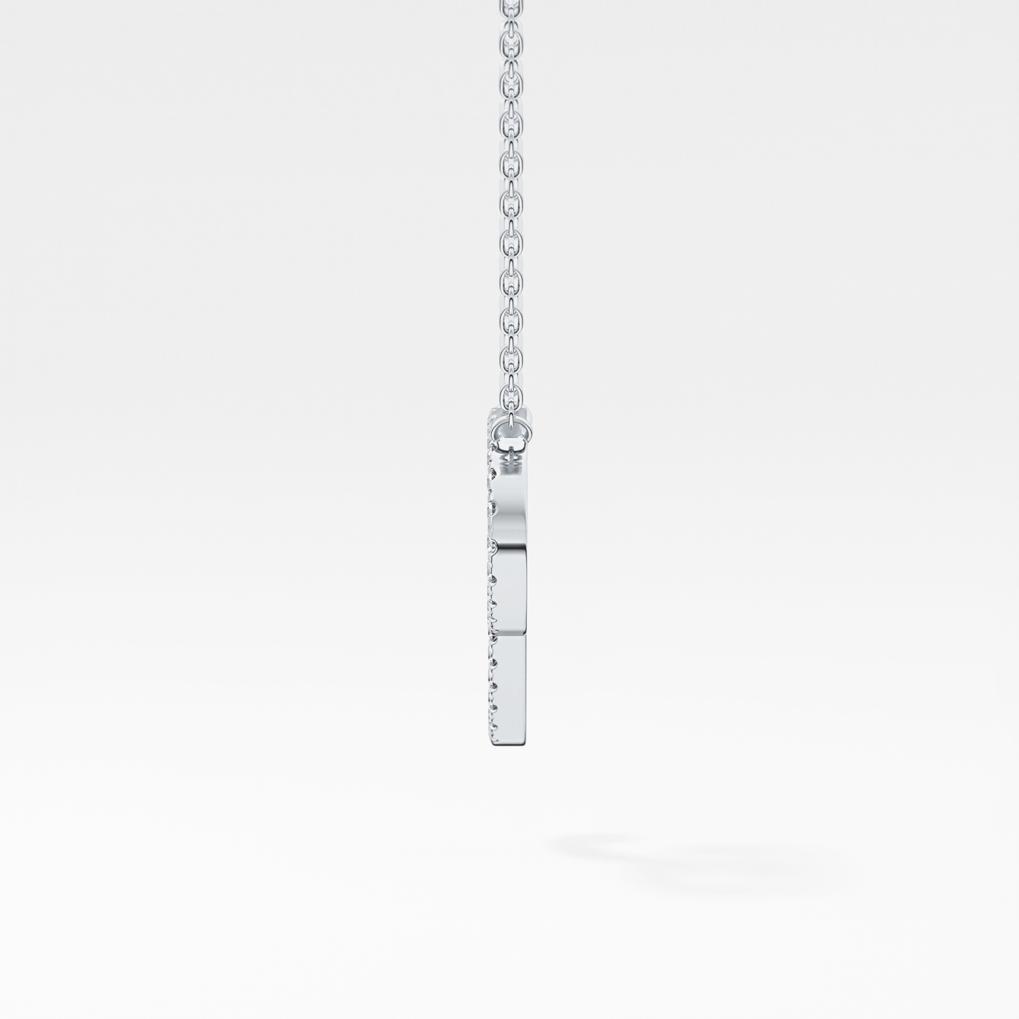 0.138 TCW Round Lab Grown Diamond P Initial Necklace