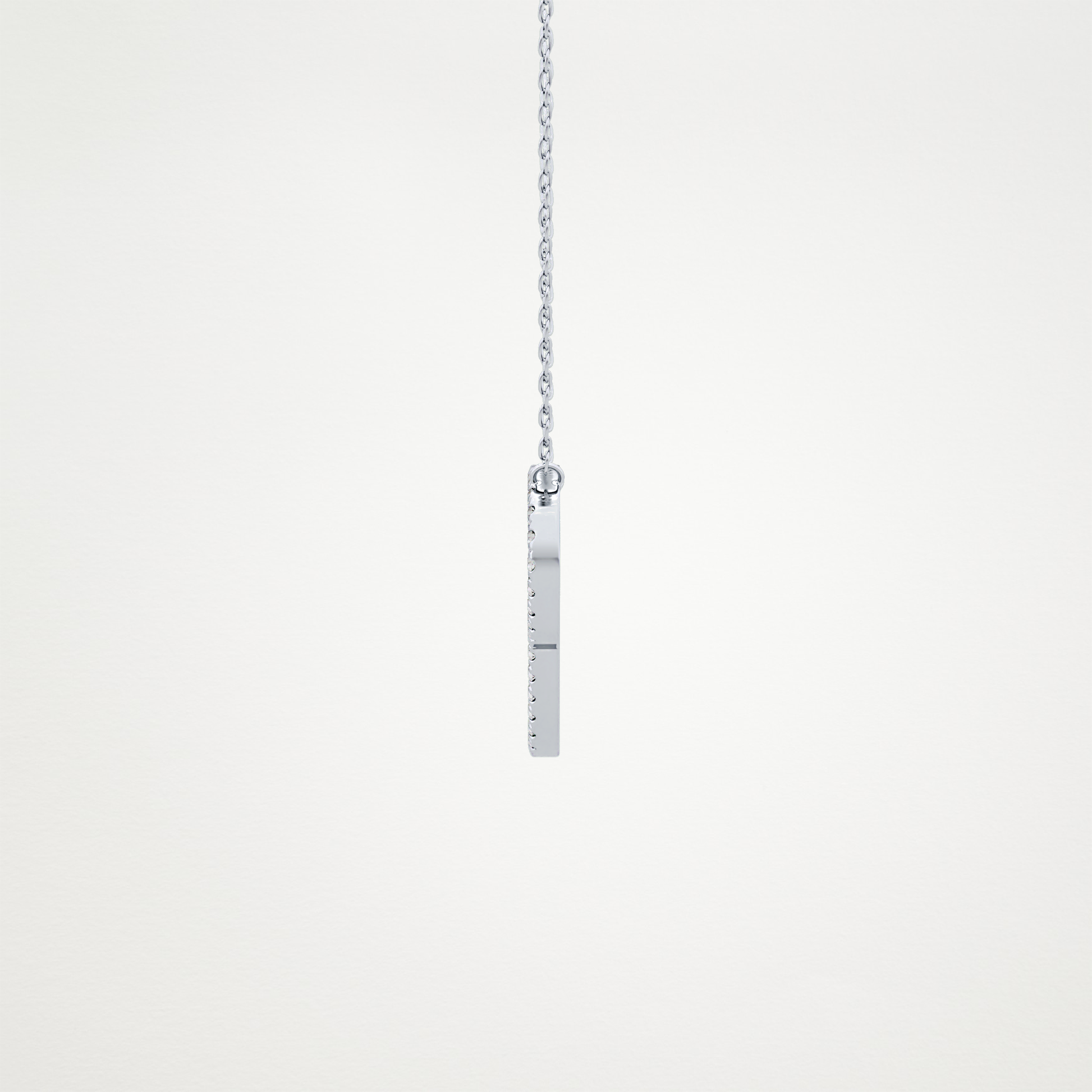 0.138 TCW Round Lab Grown Diamond P Initial Necklace