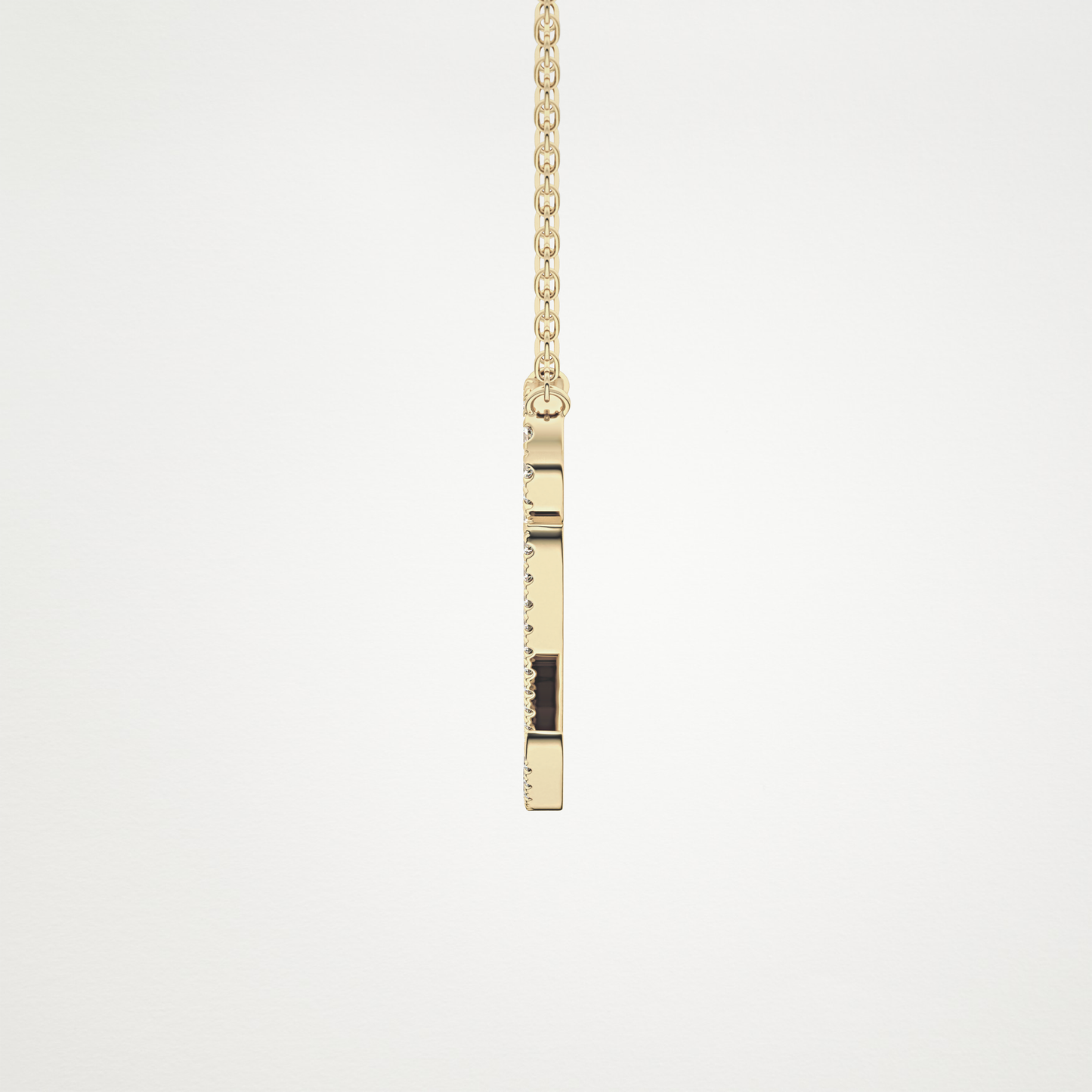 0.187 TCW Round Lab Grown Diamond Q Initial Necklace
