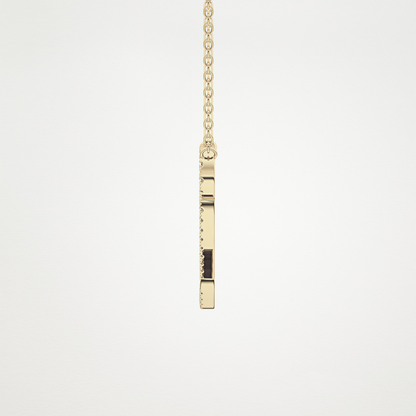 0.187 TCW Round Lab Grown Diamond Q Initial Necklace