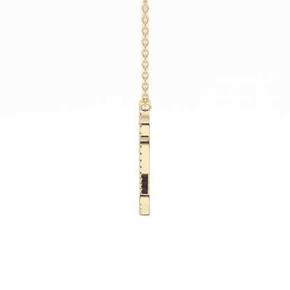 0.187 TCW Round Lab Grown Diamond Q Initial Necklace