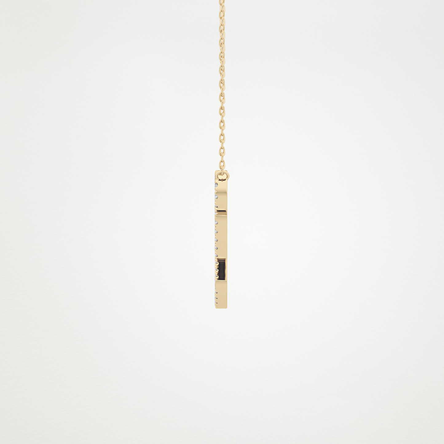0.187 TCW Round Lab Grown Diamond Q Initial Necklace