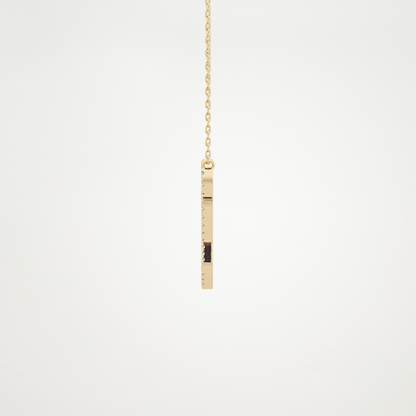 0.187 TCW Round Lab Grown Diamond Q Initial Necklace