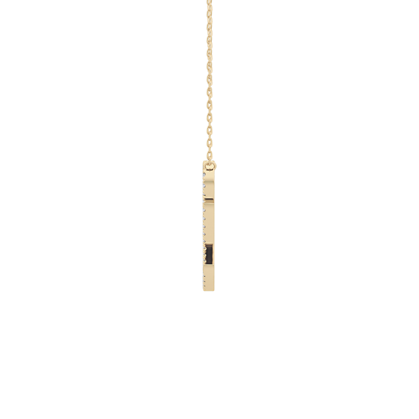 0.187 TCW Round Lab Grown Diamond Q Initial Necklace