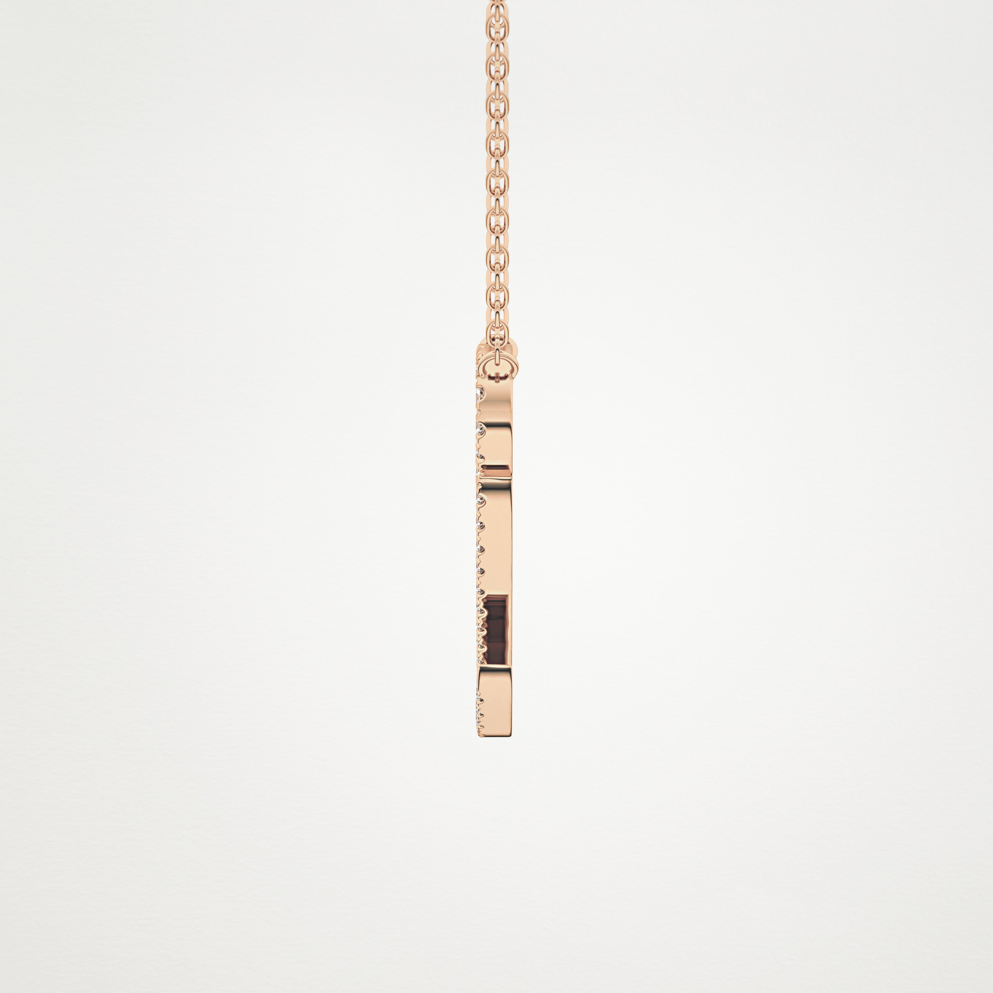 0.187 TCW Round Lab Grown Diamond Q Initial Necklace