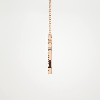 0.187 TCW Round Lab Grown Diamond Q Initial Necklace