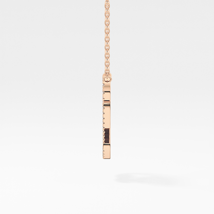 0.187 TCW Round Lab Grown Diamond Q Initial Necklace