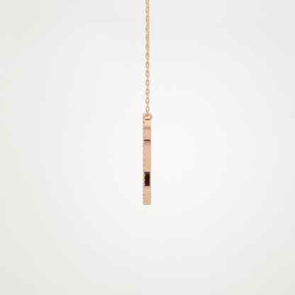 0.187 TCW Round Lab Grown Diamond Q Initial Necklace