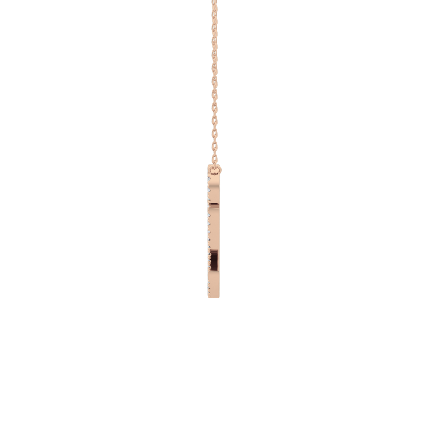 0.187 TCW Round Lab Grown Diamond Q Initial Necklace