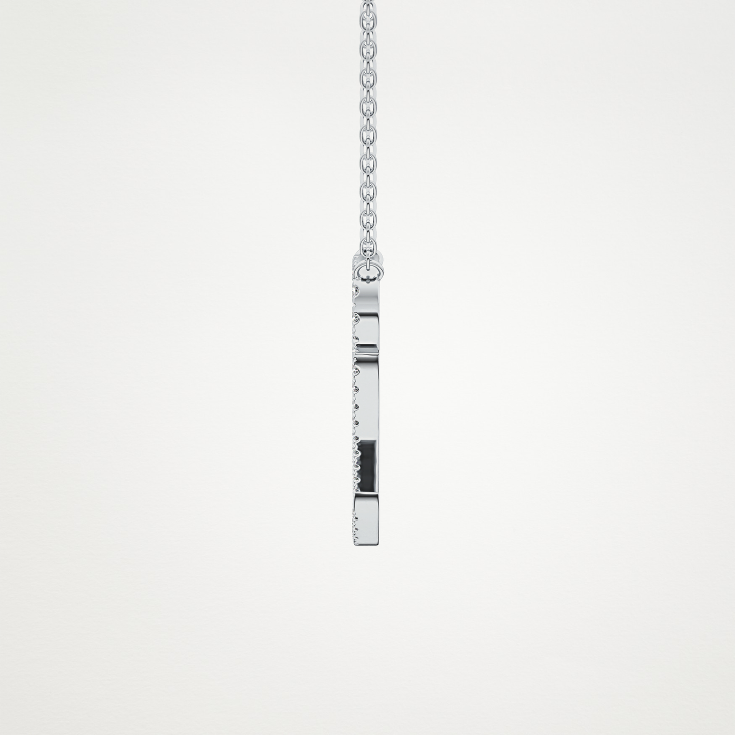 0.187 TCW Round Lab Grown Diamond Q Initial Necklace