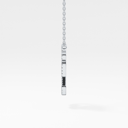 0.187 TCW Round Lab Grown Diamond Q Initial Necklace