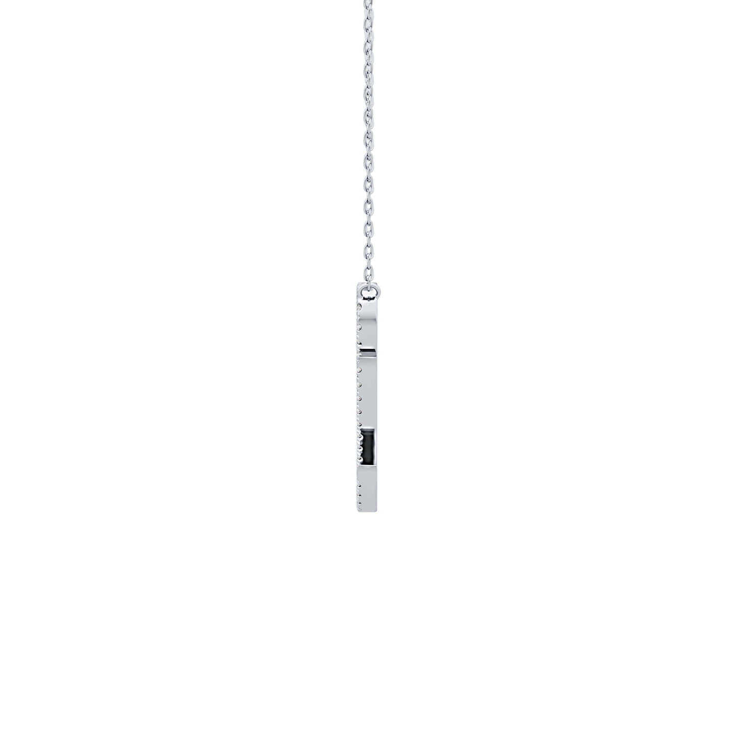 0.187 TCW Round Lab Grown Diamond Q Initial Necklace