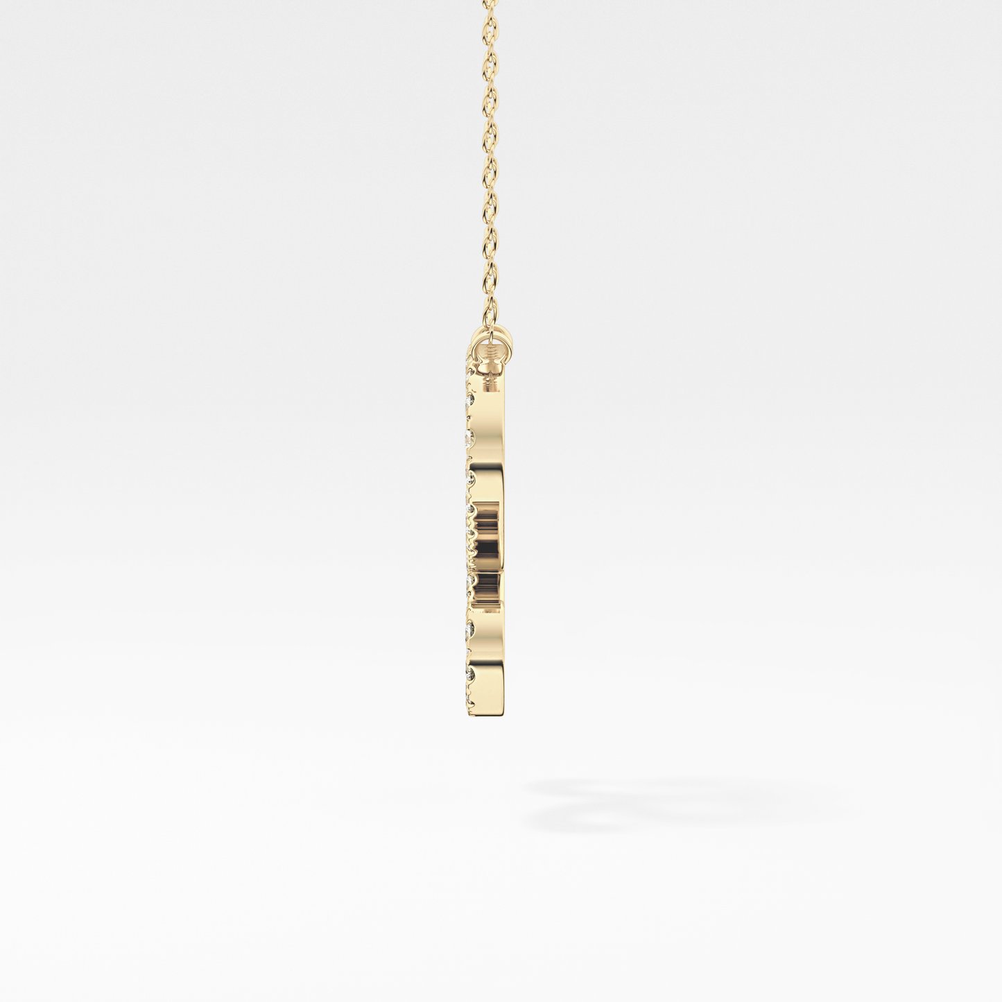 1.5 TCW Emerald Lab Grown Diamond Bezel Necklace