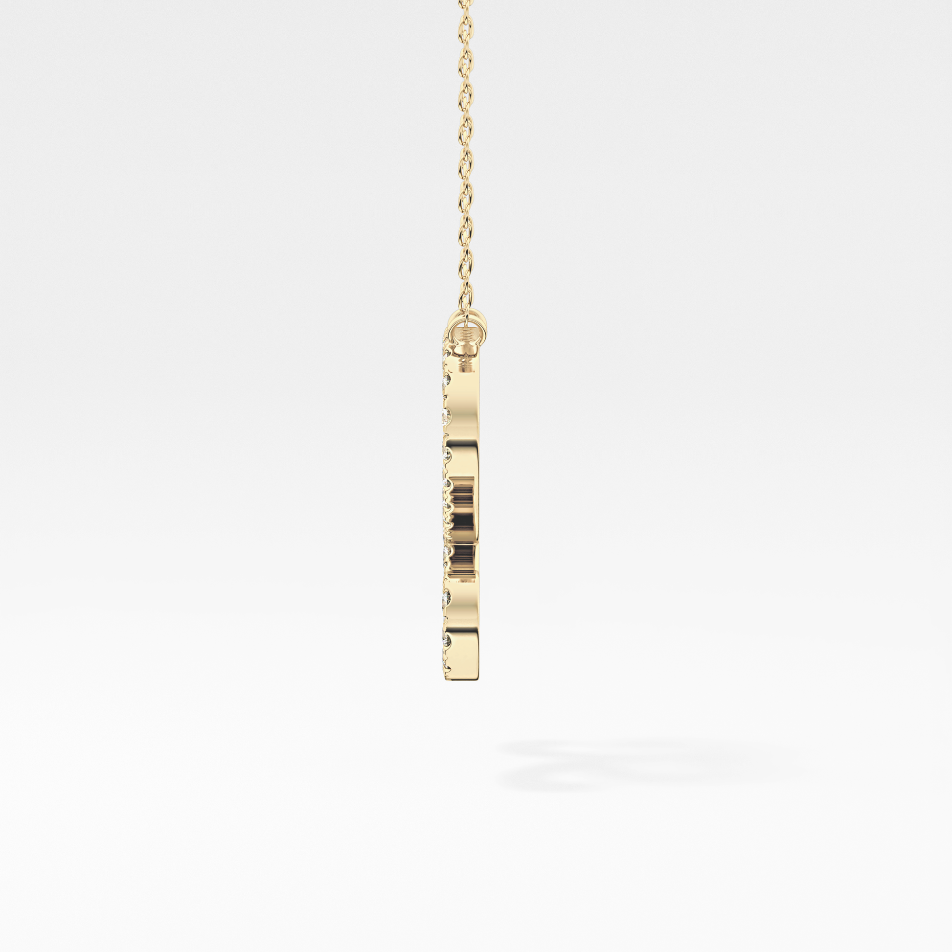 1.5 TCW Emerald Lab Grown Diamond Bezel Necklace