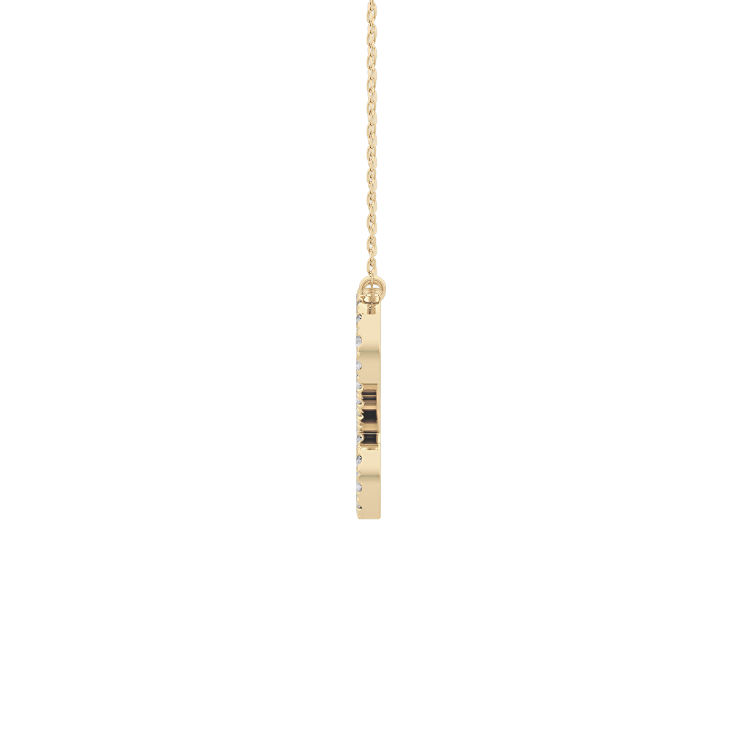 1.5 TCW Emerald Lab Grown Diamond Bezel Necklace