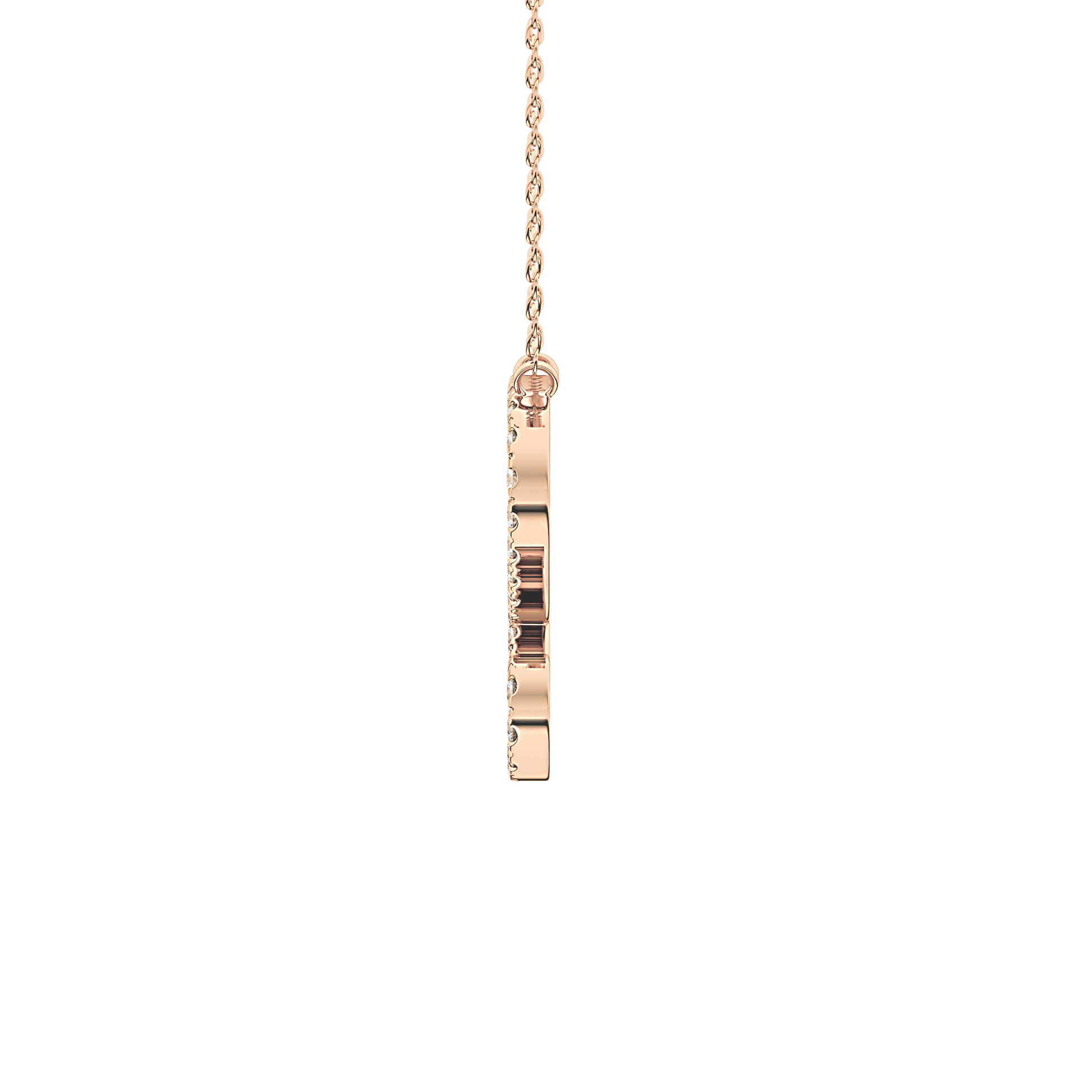 1.5 TCW Emerald Lab Grown Diamond Bezel Necklace