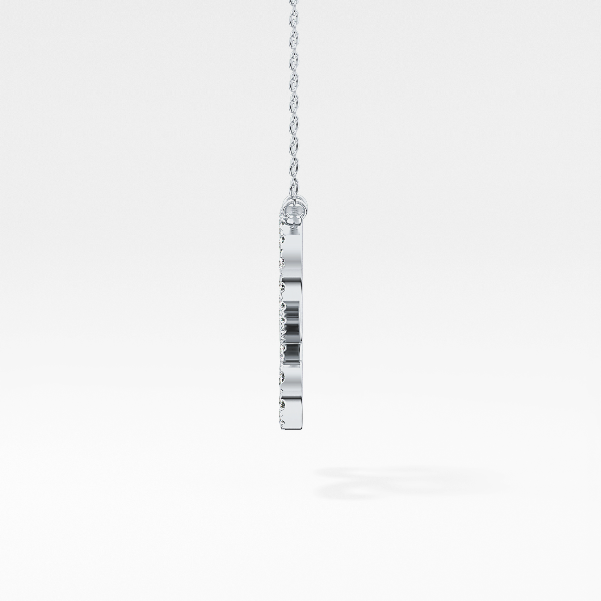 1.5 TCW Emerald Lab Grown Diamond Bezel Necklace
