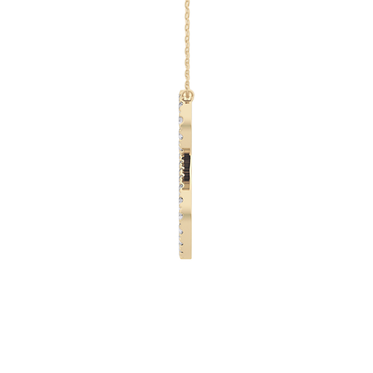 0.585 TCW Round Lab Grown Diamond S Initial Necklace