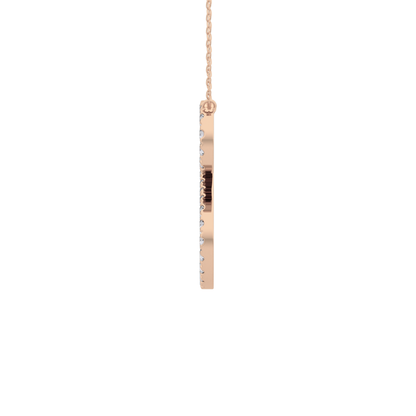 0.585 TCW Round Lab Grown Diamond S Initial Necklace