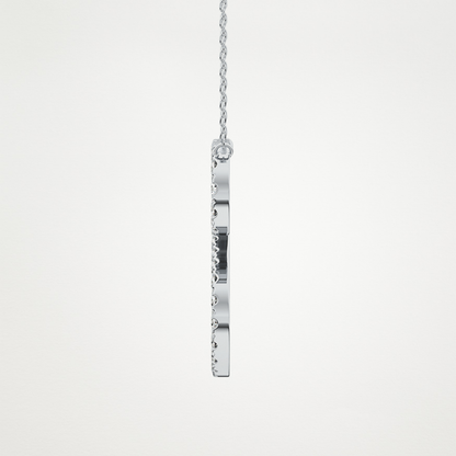 0.585 TCW Round Lab Grown Diamond S Initial Necklace