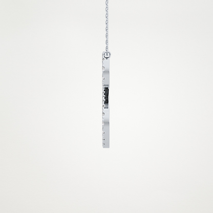 0.585 TCW Round Lab Grown Diamond S Initial Necklace