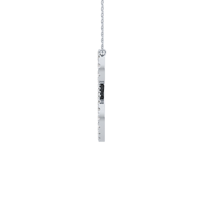 0.585 TCW Round Lab Grown Diamond S Initial Necklace