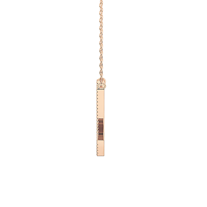 0.157 TCW Round Lab Grown Diamond U Initial Necklace