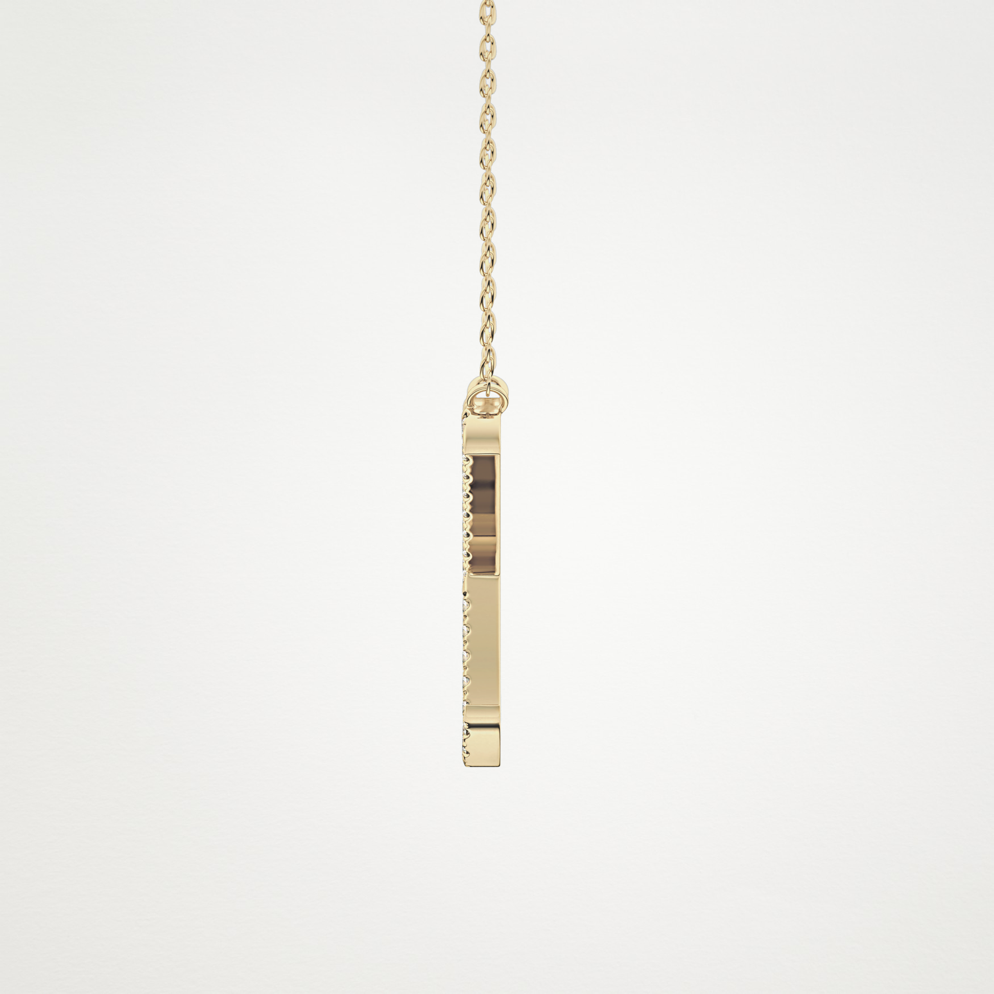 0.133 TCW Round Lab Grown Diamond X Initial Pendant Necklace