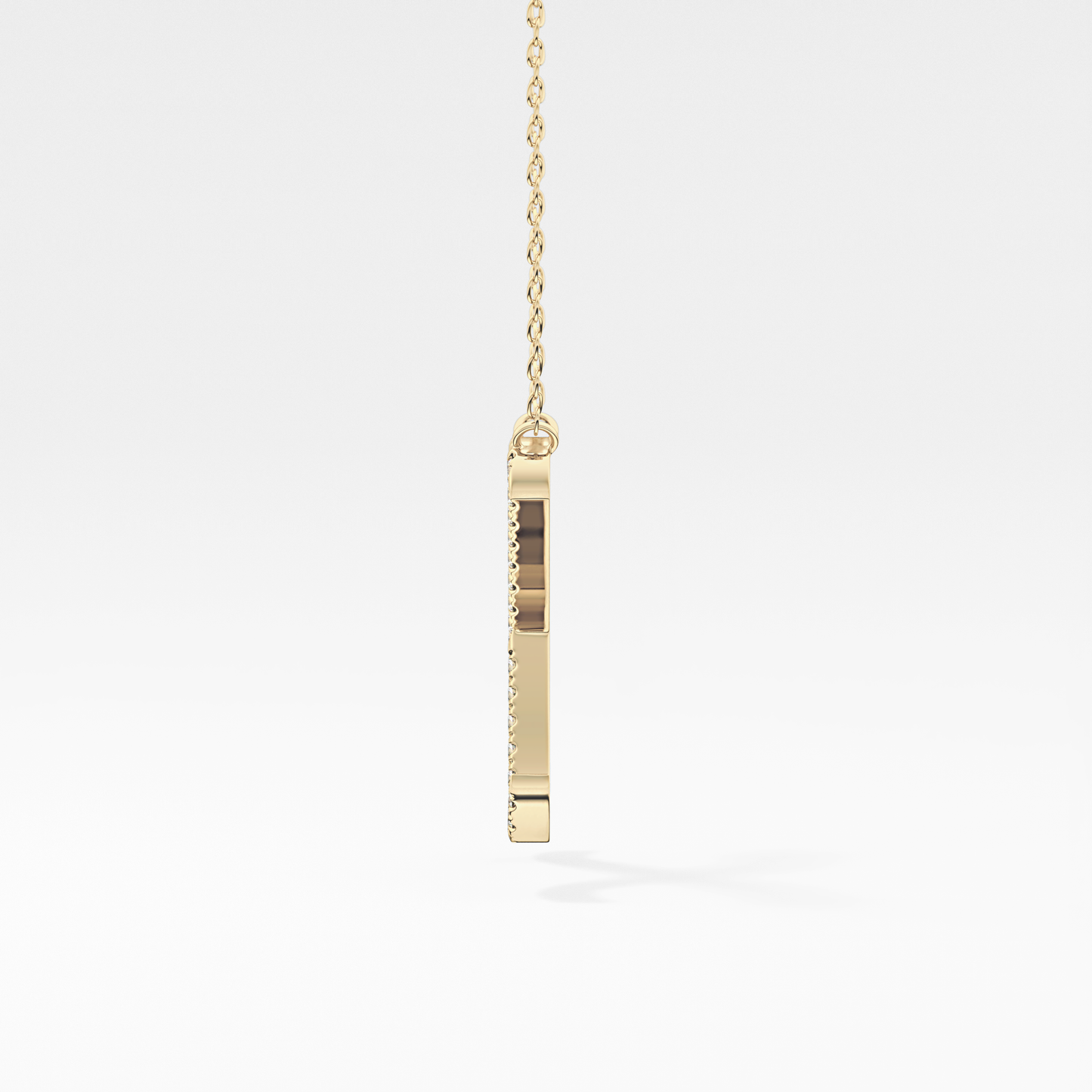 0.133 TCW Round Lab Grown Diamond X Initial Pendant Necklace