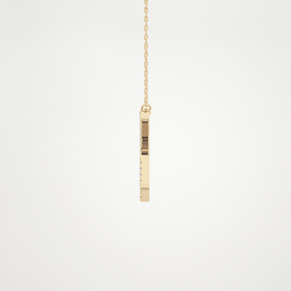 0.133 TCW Round Lab Grown Diamond X Initial Pendant Necklace