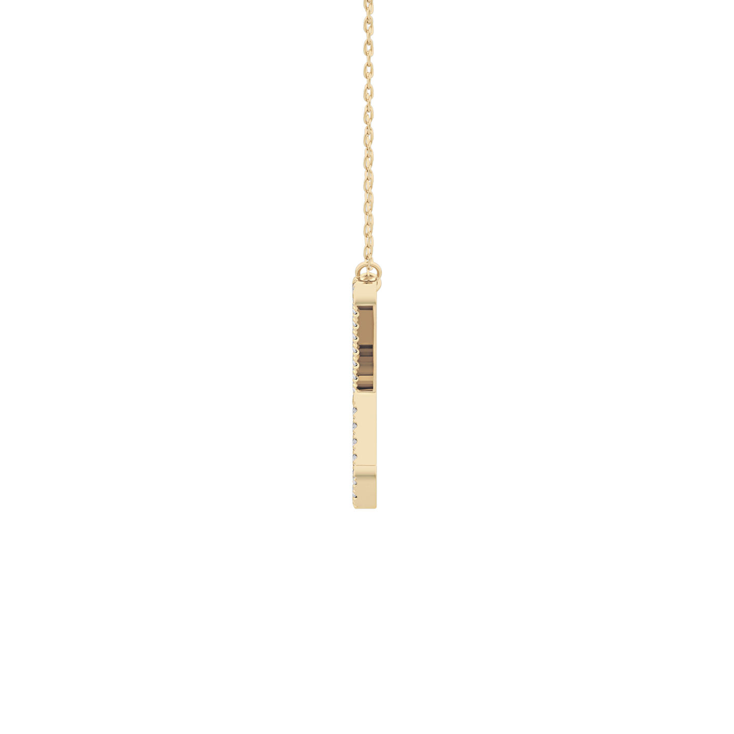 0.133 TCW Round Lab Grown Diamond X Initial Pendant Necklace