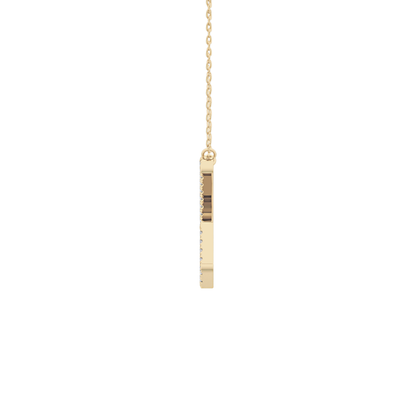 0.133 TCW Round Lab Grown Diamond X Initial Pendant Necklace