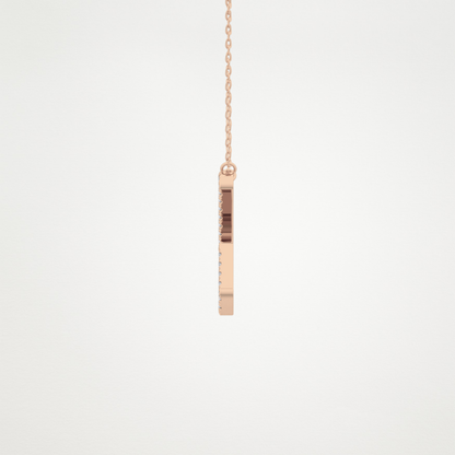 0.133 TCW Round Lab Grown Diamond X Initial Pendant Necklace