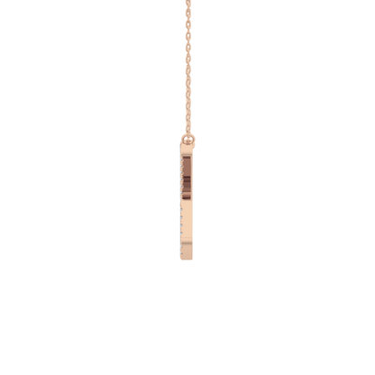 0.133 TCW Round Lab Grown Diamond X Initial Pendant Necklace