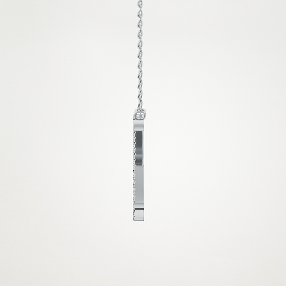 0.133 TCW Round Lab Grown Diamond X Initial Pendant Necklace