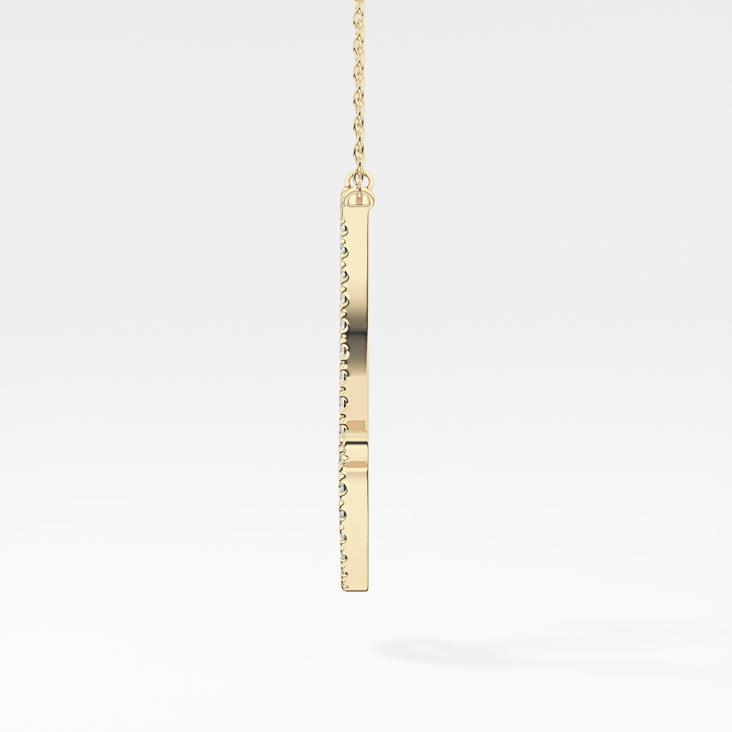 1.5 TCW Emerald Lab Grown Diamond Bezel Necklace