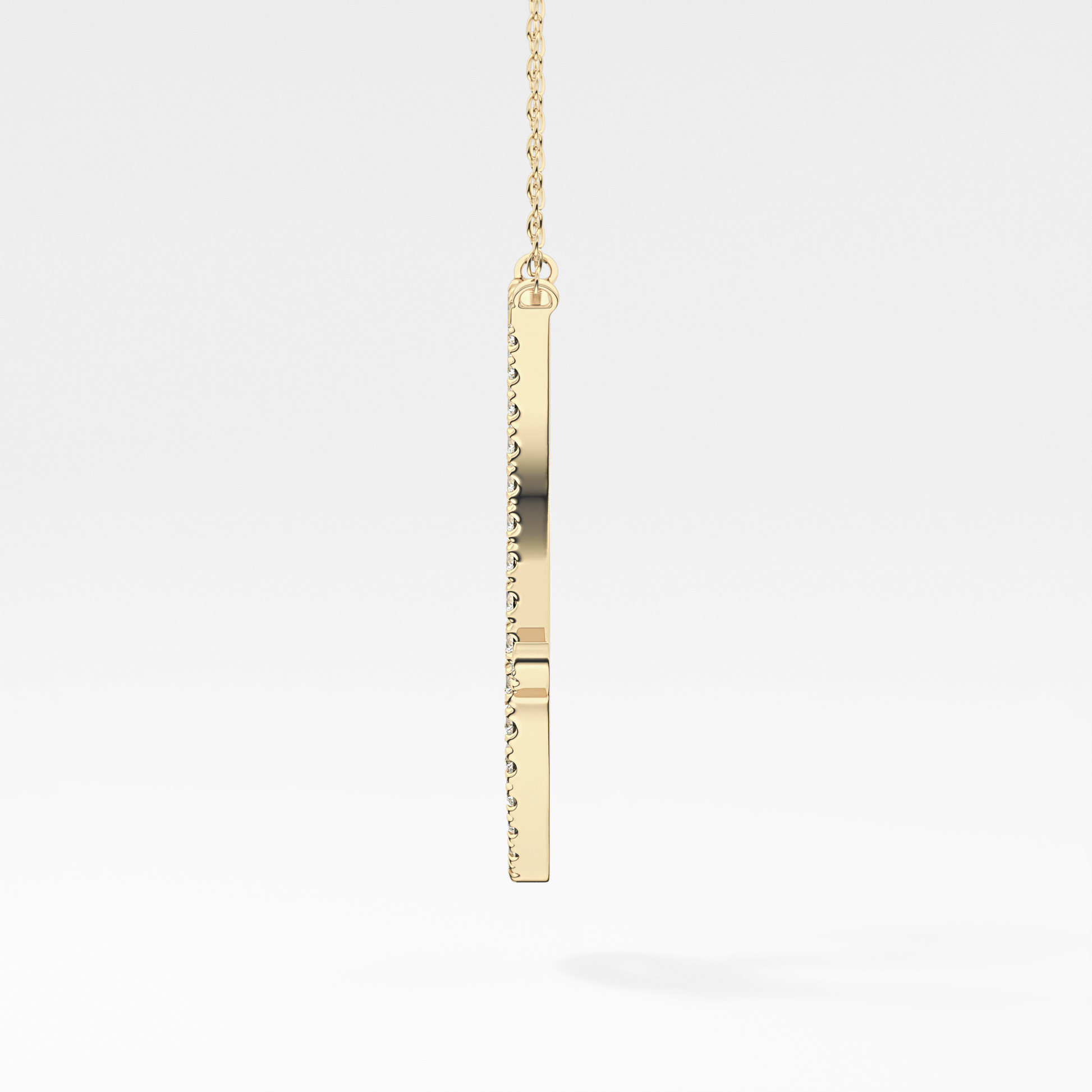 1.5 TCW Emerald Lab Grown Diamond Bezel Necklace
